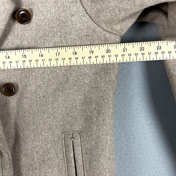 J. Crew Melton Wool Blend  Pea Coat Women 4T 4 Tall Beige Lined Classic Preppy - Picture 10 of 16